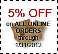 5% off on online orders