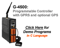 SMS GPS send text message demo
programs for G-4500 controller