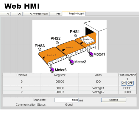 built in web server