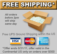 We accept Visa, Mastercard and American Express